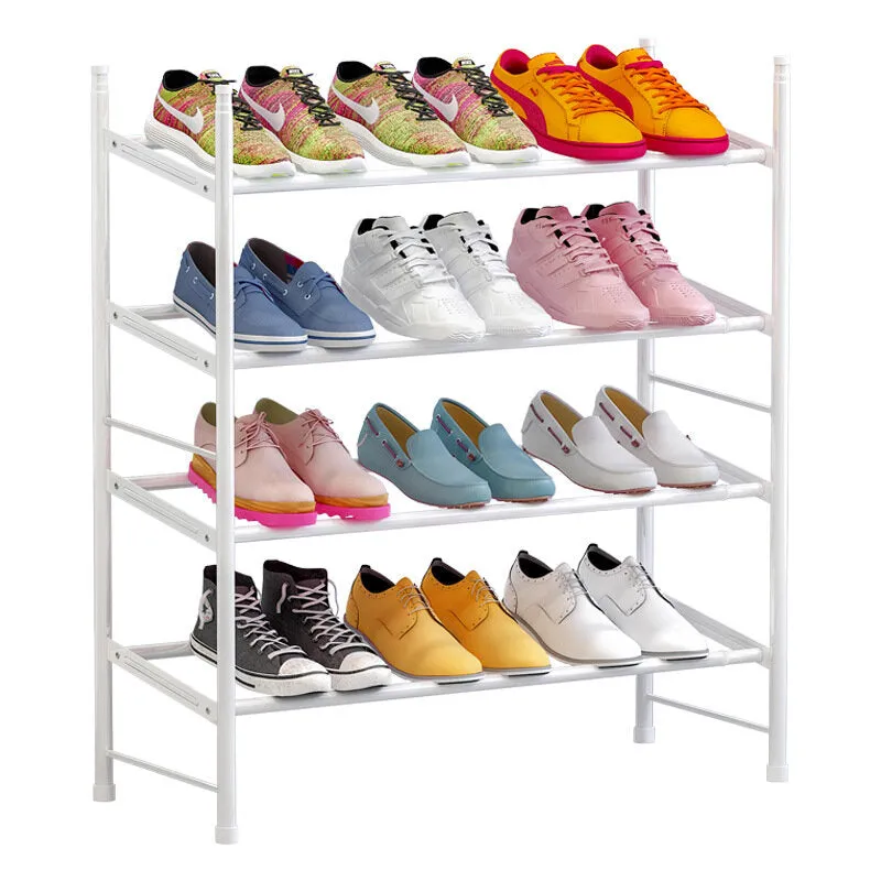 3-Tier Metal Shoe Rack Storage Organizer Tower for Home Sneakers