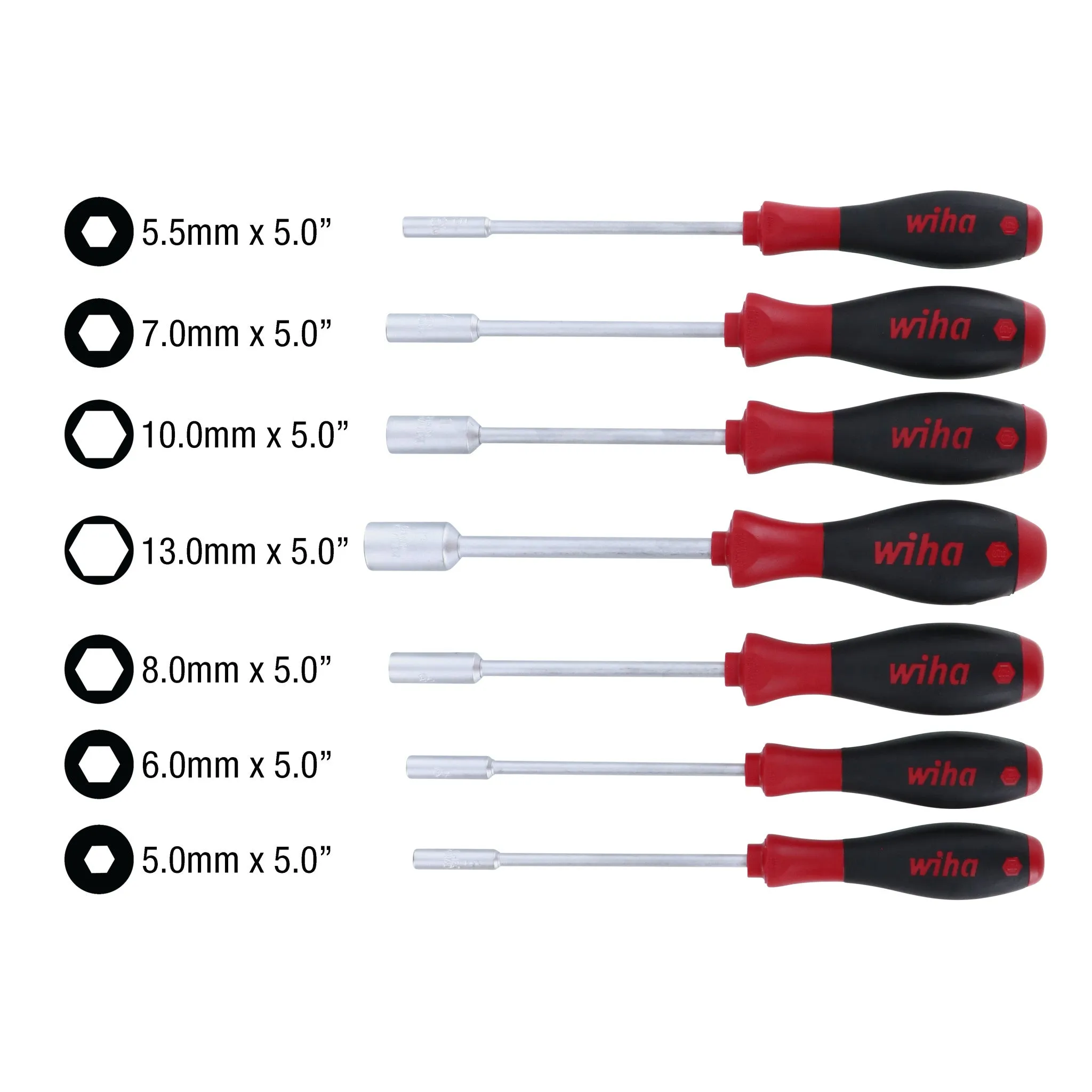 7 Piece SoftFinish Nut Driver Set - Metric
