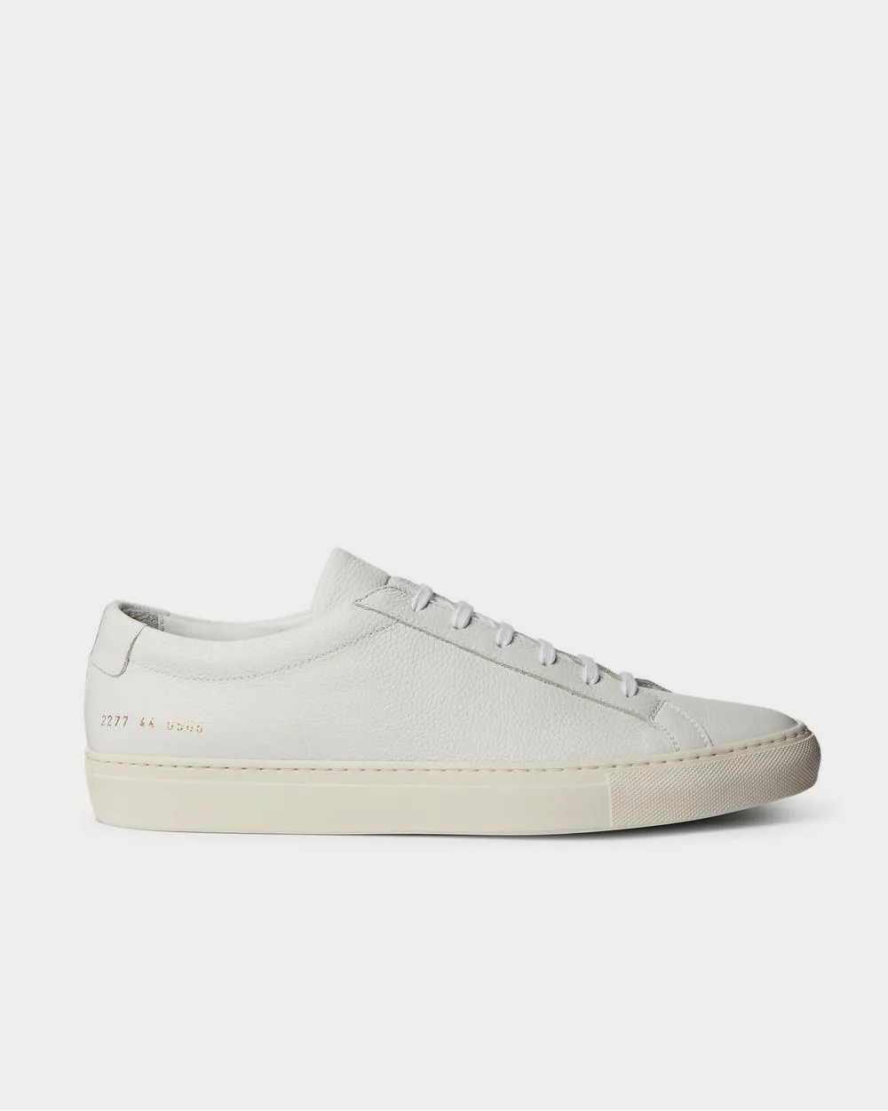 Achilles Pebble-Grain Leather  White low top sneakers