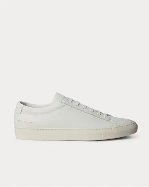 Achilles Pebble-Grain Leather  White low top sneakers