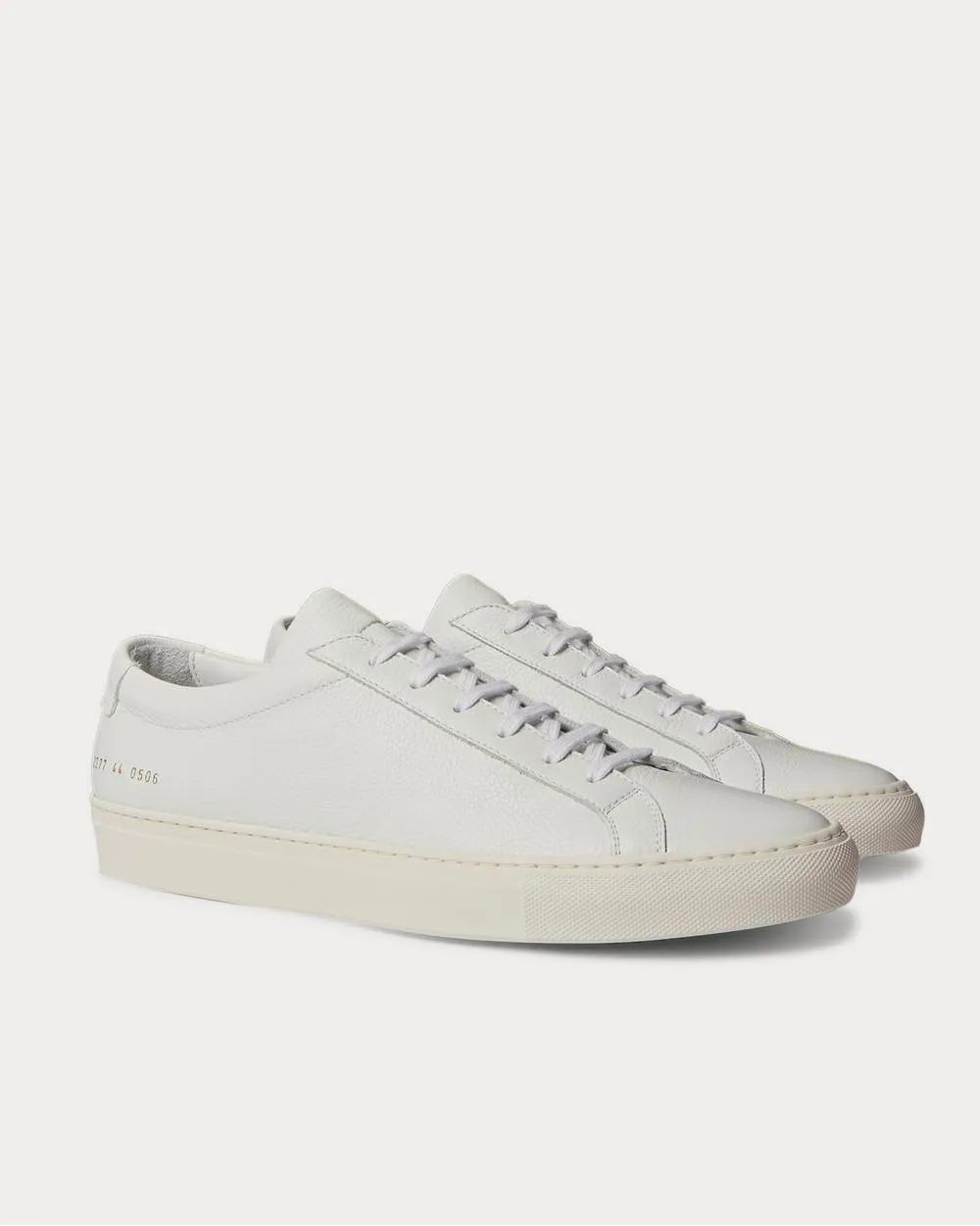 Achilles Pebble-Grain Leather  White low top sneakers