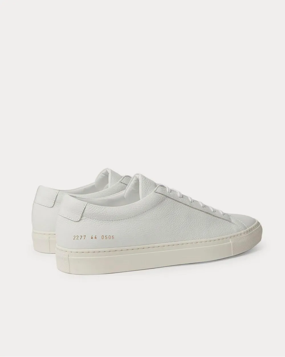 Achilles Pebble-Grain Leather  White low top sneakers
