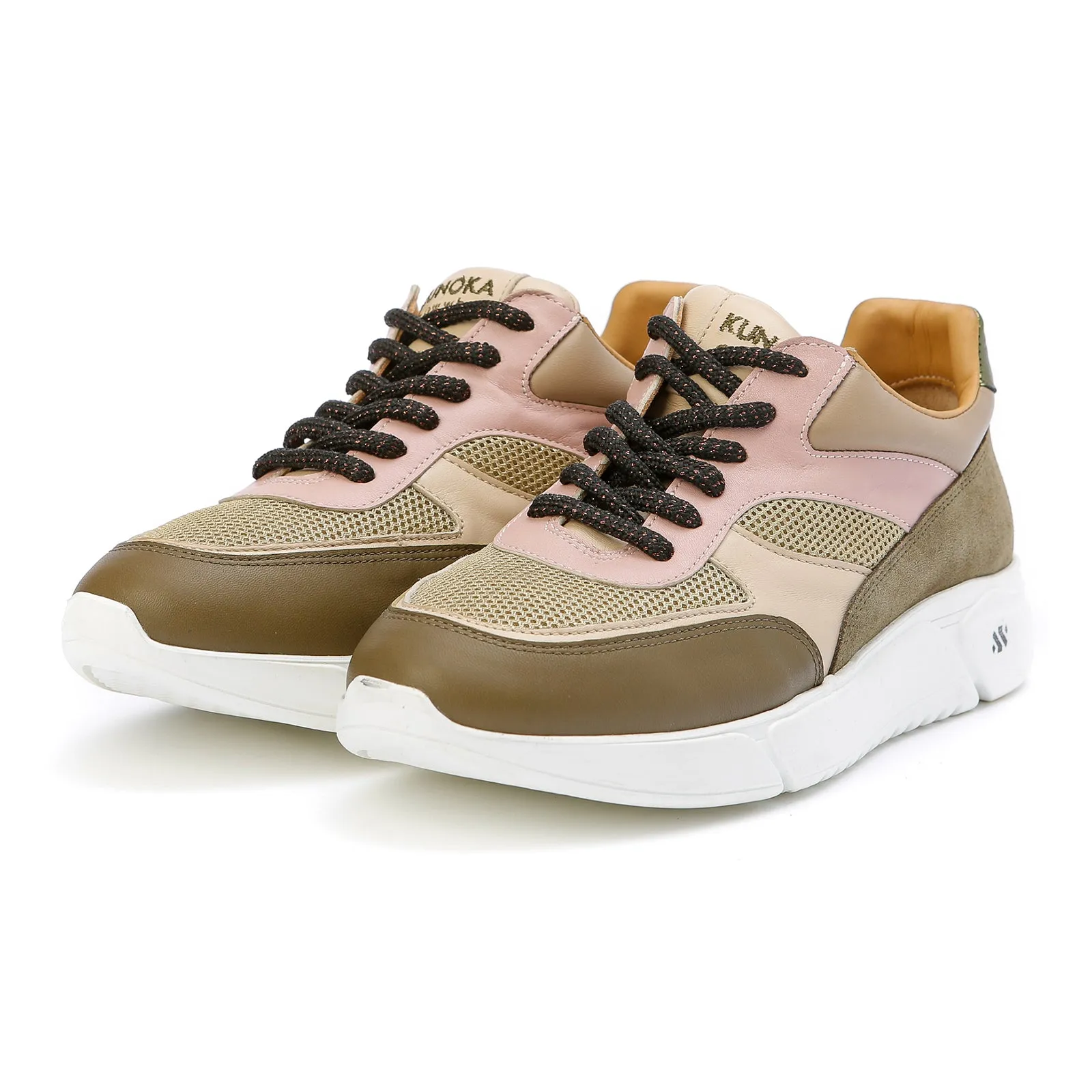 ARI platform sneaker - beige and khaki