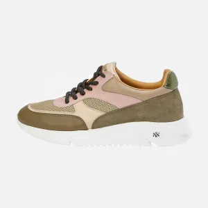 ARI platform sneaker - beige and khaki