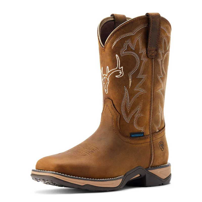 Ariat Women's Anthem Deer Waterproof Western Boots - Distressed Brown