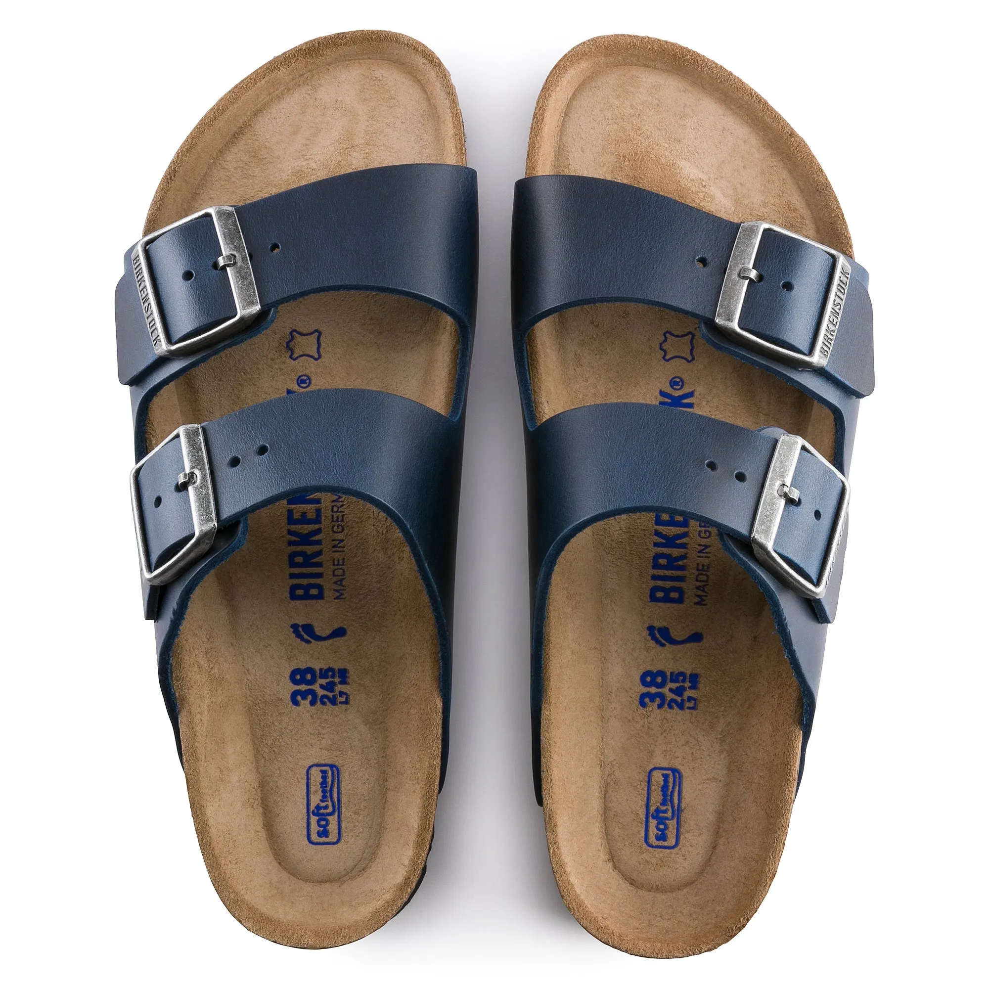 Birkenstock Arizona Soft Footbed Oiled Leather Color: Blue