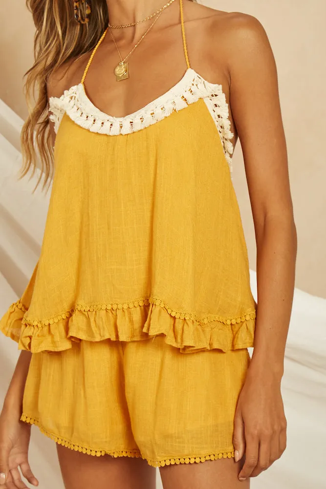 Bosley Oaks Playsuit Mustard