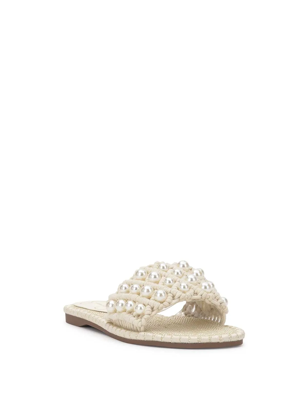 Brennara Flat Sandal in Cream