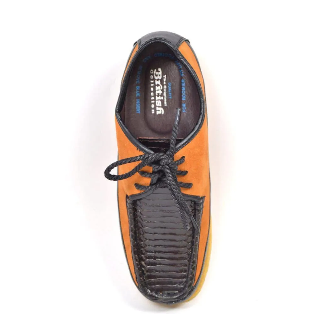 British Walkers Crown 2 Men's Leather and Snake Crepe Sole Shoes