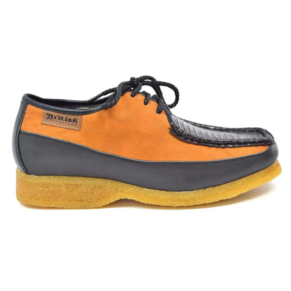 British Walkers Crown 2 Men's Leather and Snake Crepe Sole Shoes