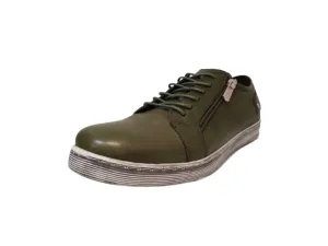 Cabello Comfort EG18 Khaki 6 Eyelet Zip Shoe Made In Turkey