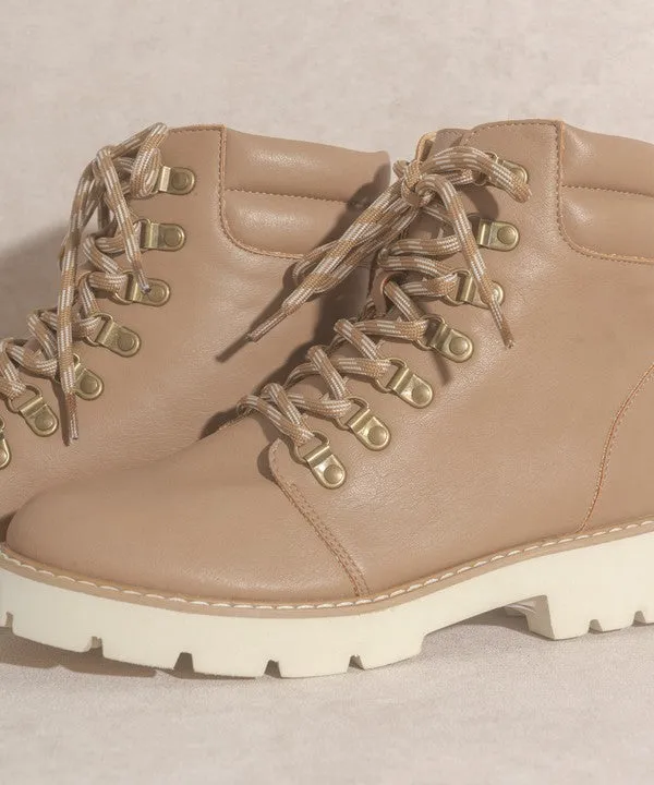 Comfy And Stylish Lace Up Combat Boot