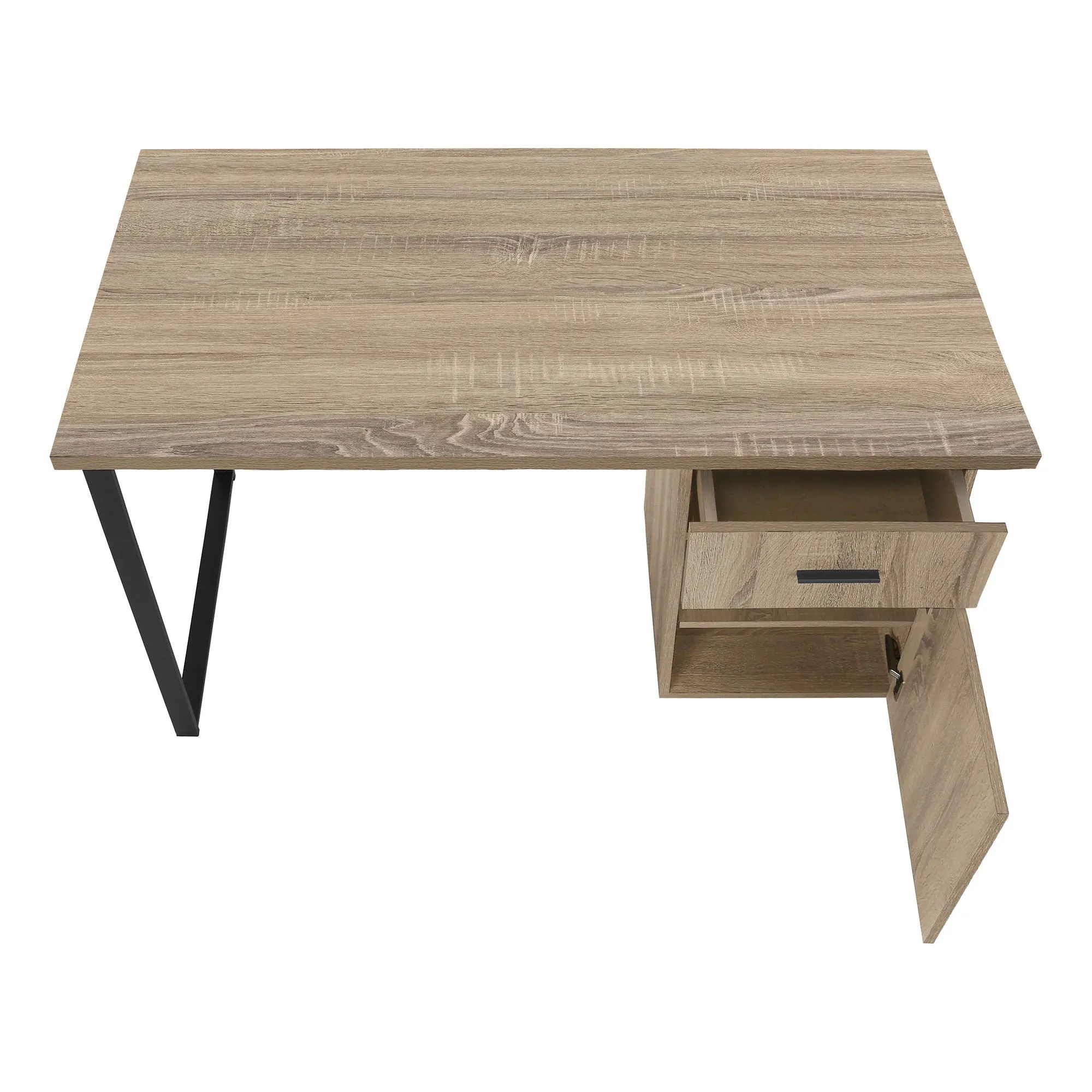 Computer Desk, Home Office, Laptop, Left, Right Set-Up, Storage Drawers, Work, Contemporary, Modern by Couch.com
