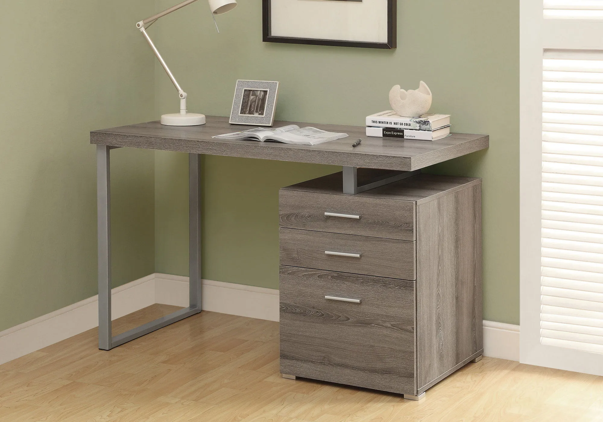 Computer Desk Left Right Set-Up Storage Drawers For Home Office by Couch.com
