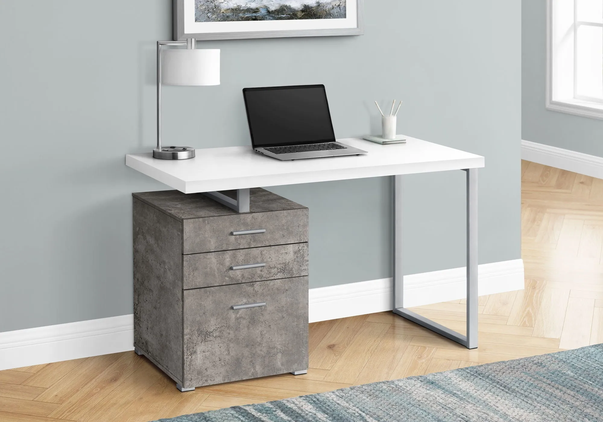 Computer Desk Left Right Set-Up Storage Drawers For Home Office by Couch.com