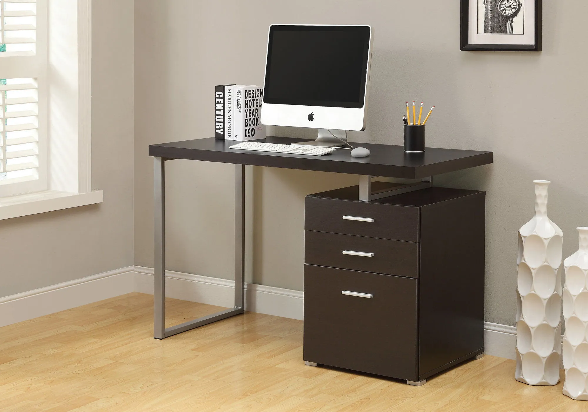 Computer Desk Left Right Set-Up Storage Drawers For Home Office by Couch.com