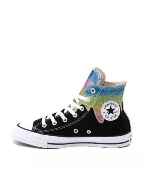 Converse - Girl - All Star High - Glitter Drip - Black Glitter