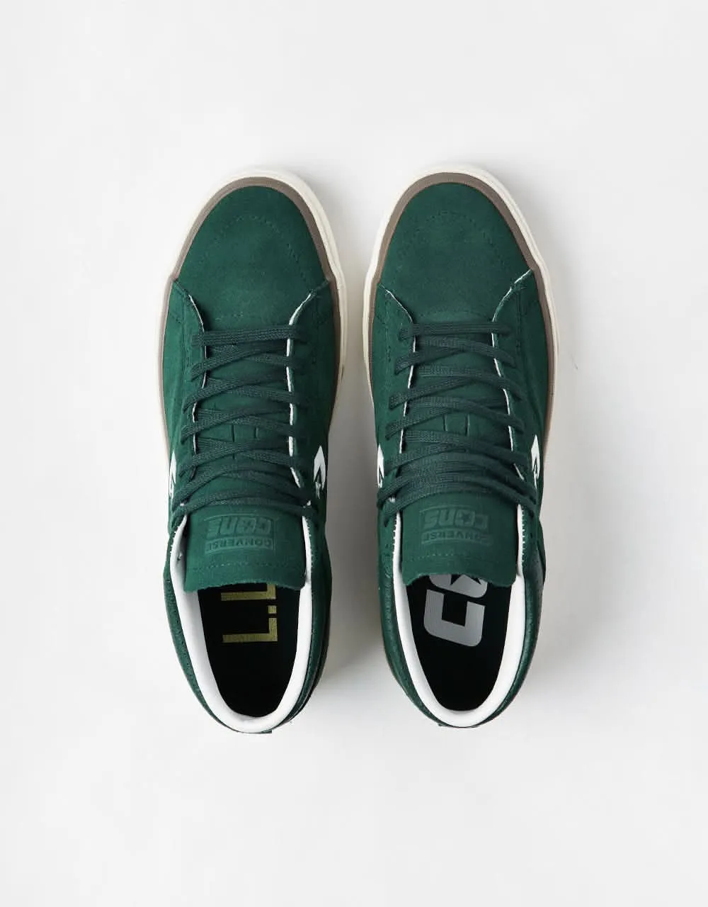 Converse Louie Lopez Pro Mid Skate Shoes - Deep Emerald/White/Egret