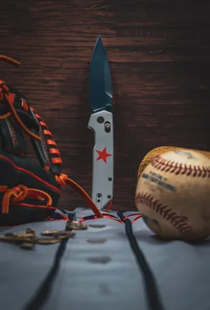 Custom Kershaw Iridium Astros 2010’s Theme D2 Blade Blue Cerakote Grey Cerakoted Aluminum Handle