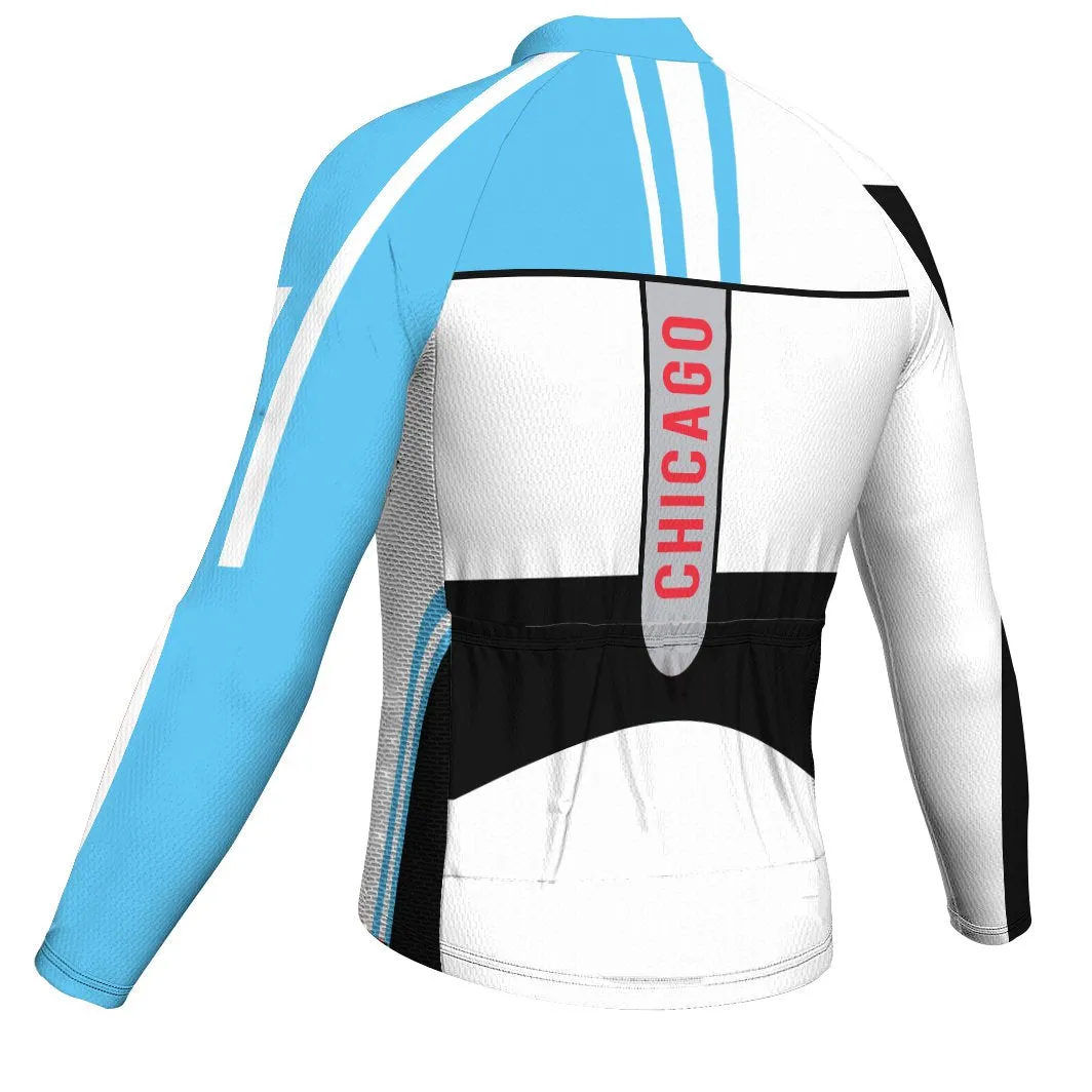Customized Chicago Long Sleeve Cycling Jersey for Men