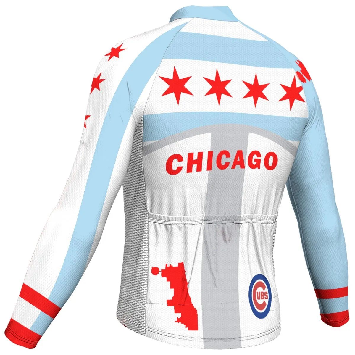 Customized Chicago Long Sleeve Cycling Jersey for Men