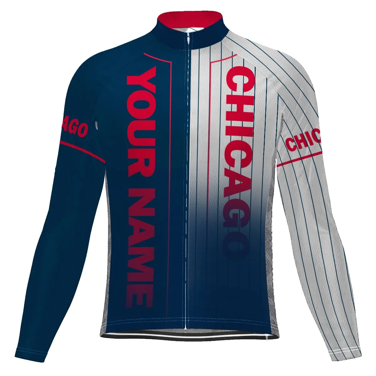 Customized Chicago Long Sleeve Cycling Jersey for Men