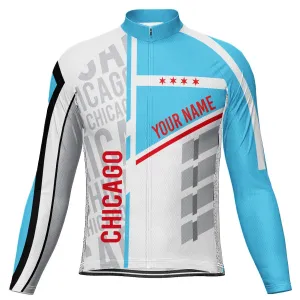 Customized Chicago Long Sleeve Cycling Jersey for Men