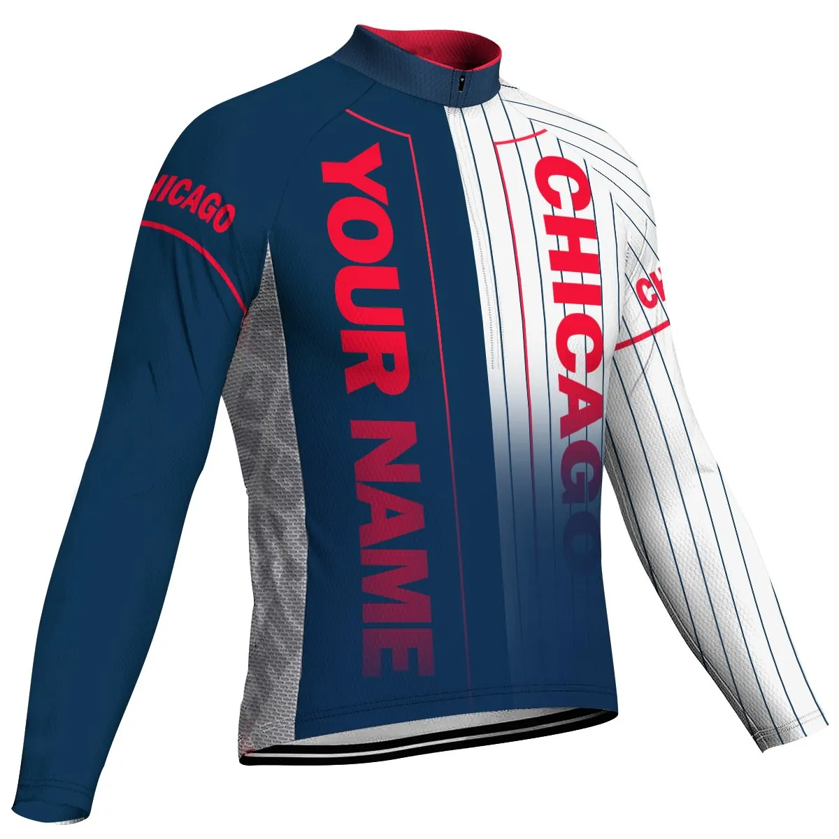 Customized Chicago Long Sleeve Cycling Jersey for Men