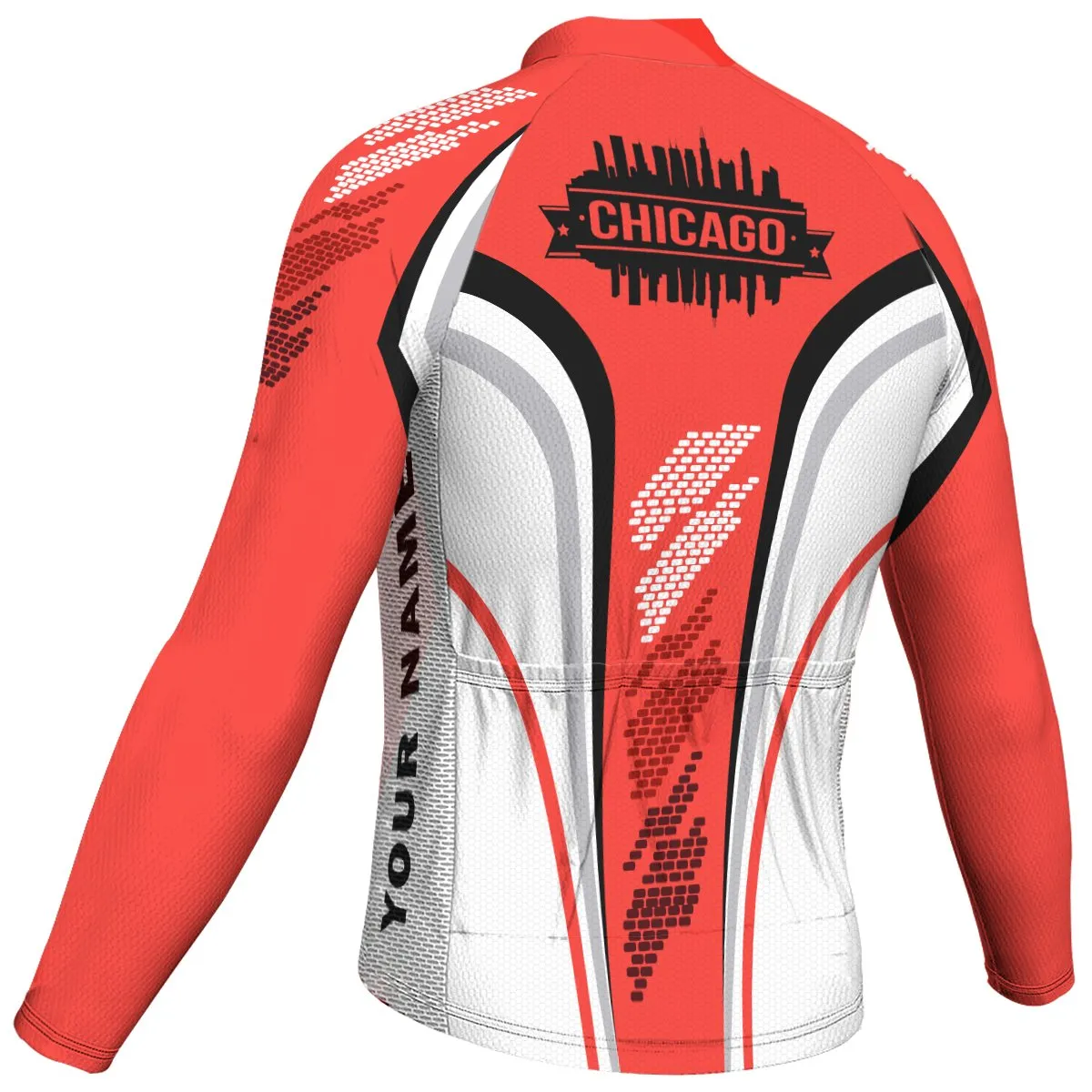 Customized Chicago Long Sleeve Cycling Jersey for Men