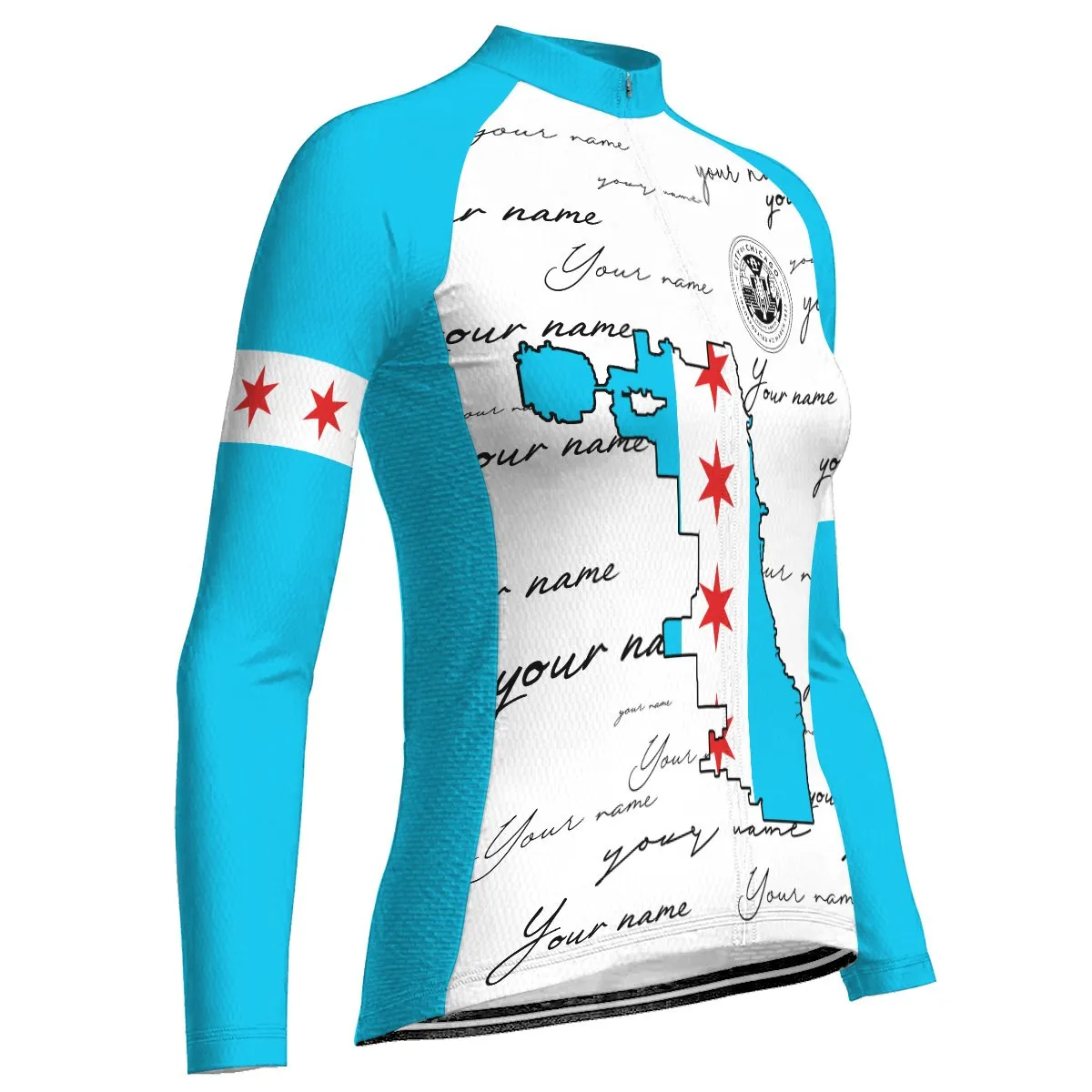 Customized Chicago Winter Thermal Fleece Long Sleeve For Women