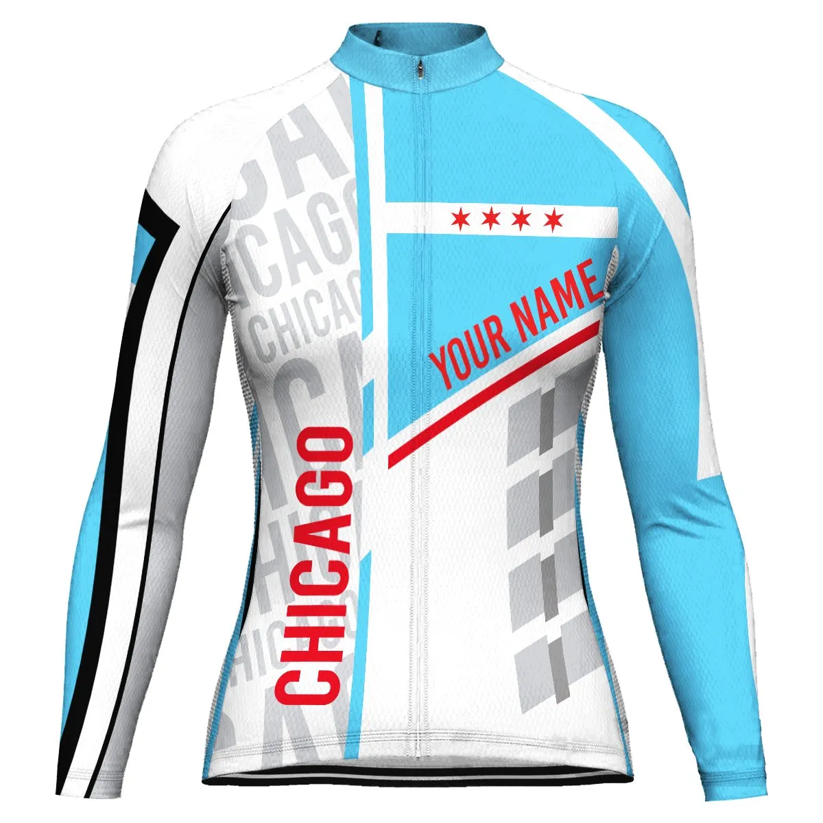 Customized Chicago Winter Thermal Fleece Long Sleeve For Women
