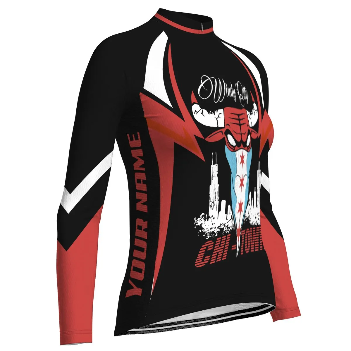 Customized Chicago Winter Thermal Fleece Long Sleeve For Women