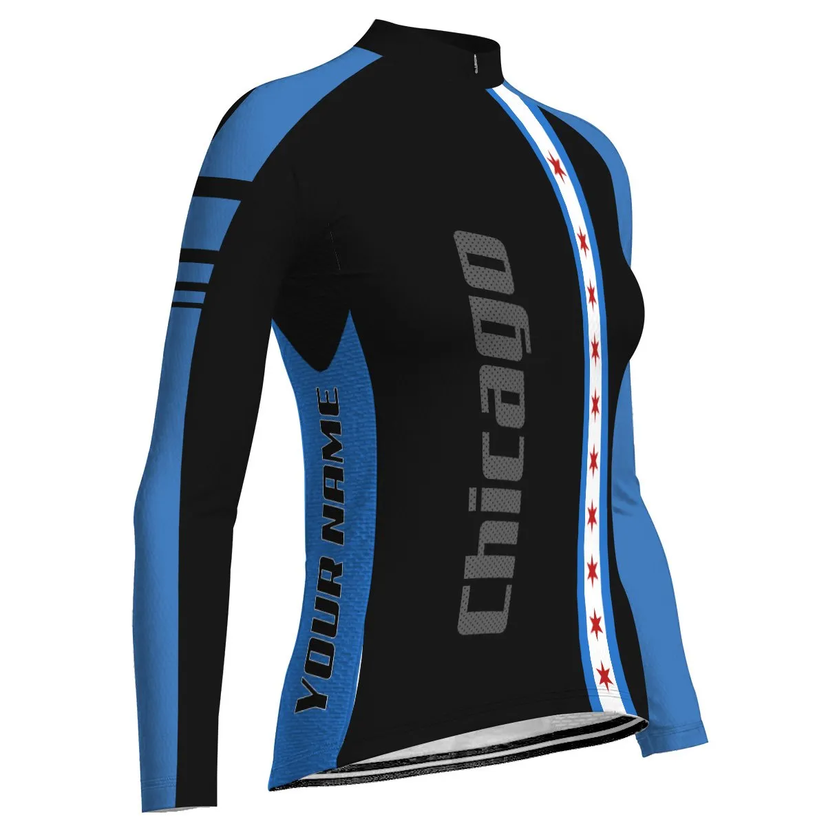 Customized Chicago Winter Thermal Fleece Long Sleeve For Women