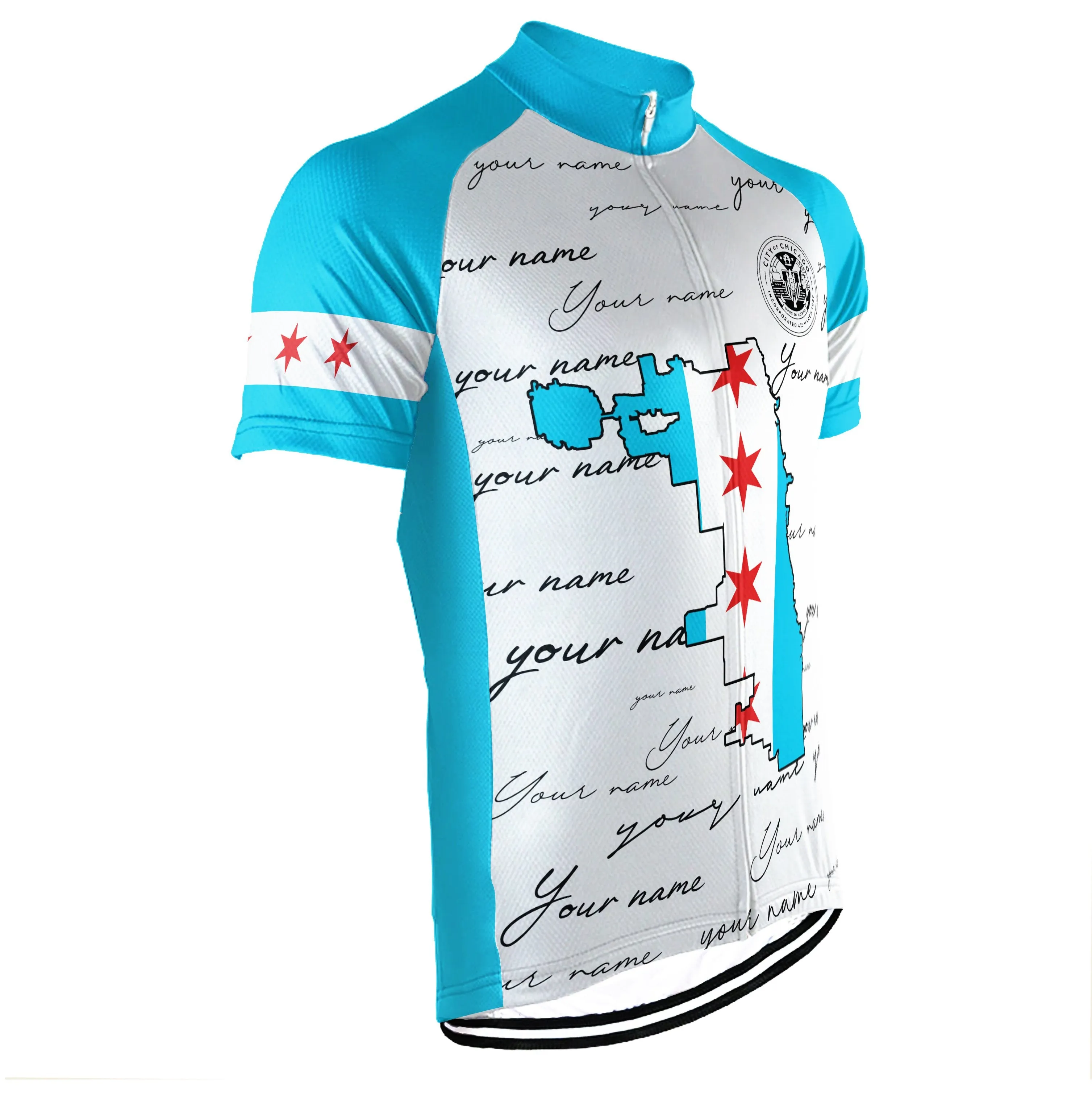 Customized Chicago Winter Thermal Fleece Short Sleeve For Men