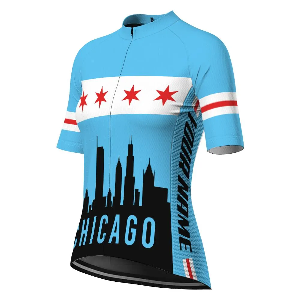 Customized Chicago Winter Thermal Fleece Short Sleeve For Women