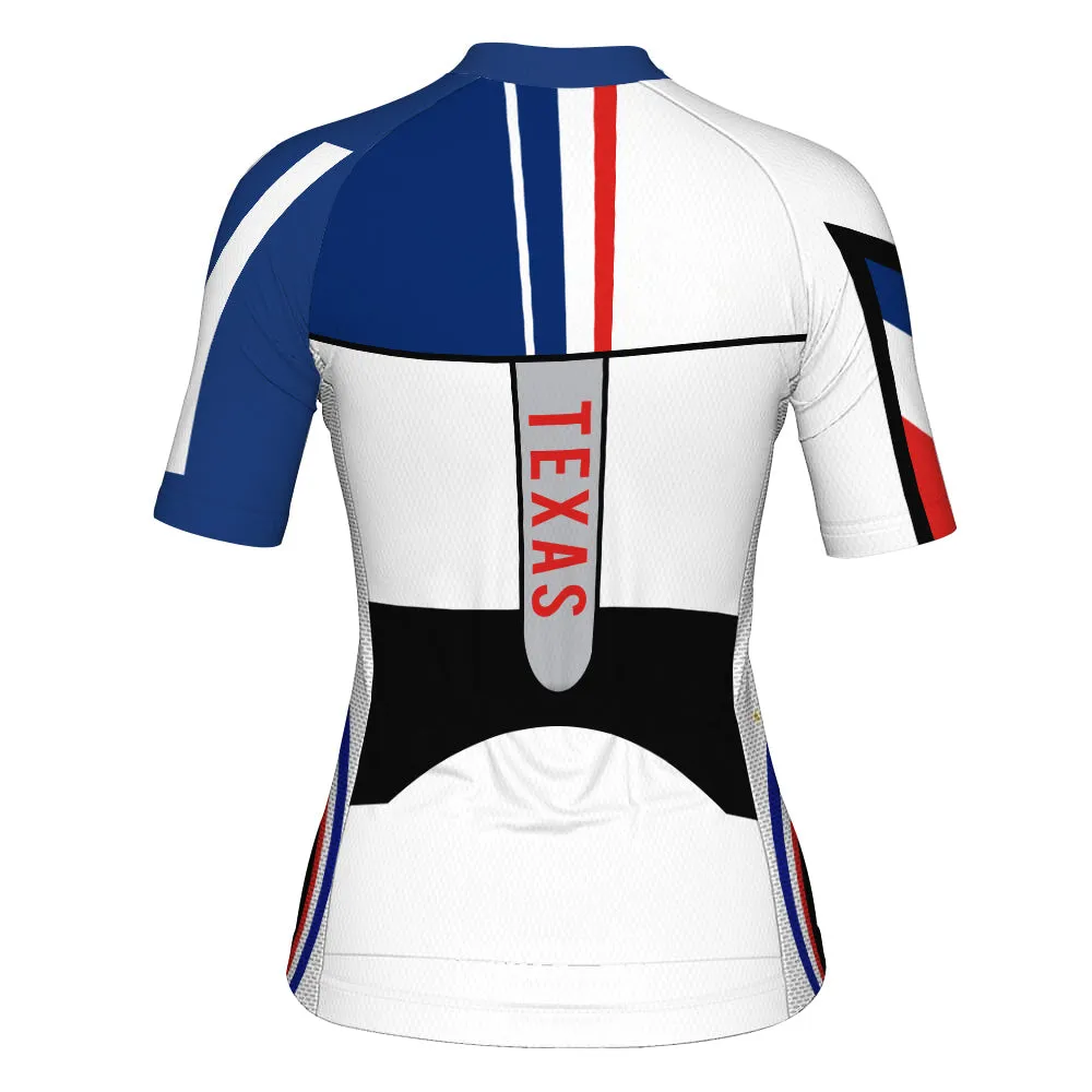 Customized Image Texas Short Sleeve Cycling Jersey for Women