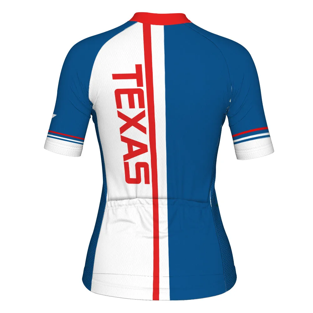 Customized Image Texas Short Sleeve Cycling Jersey for Women