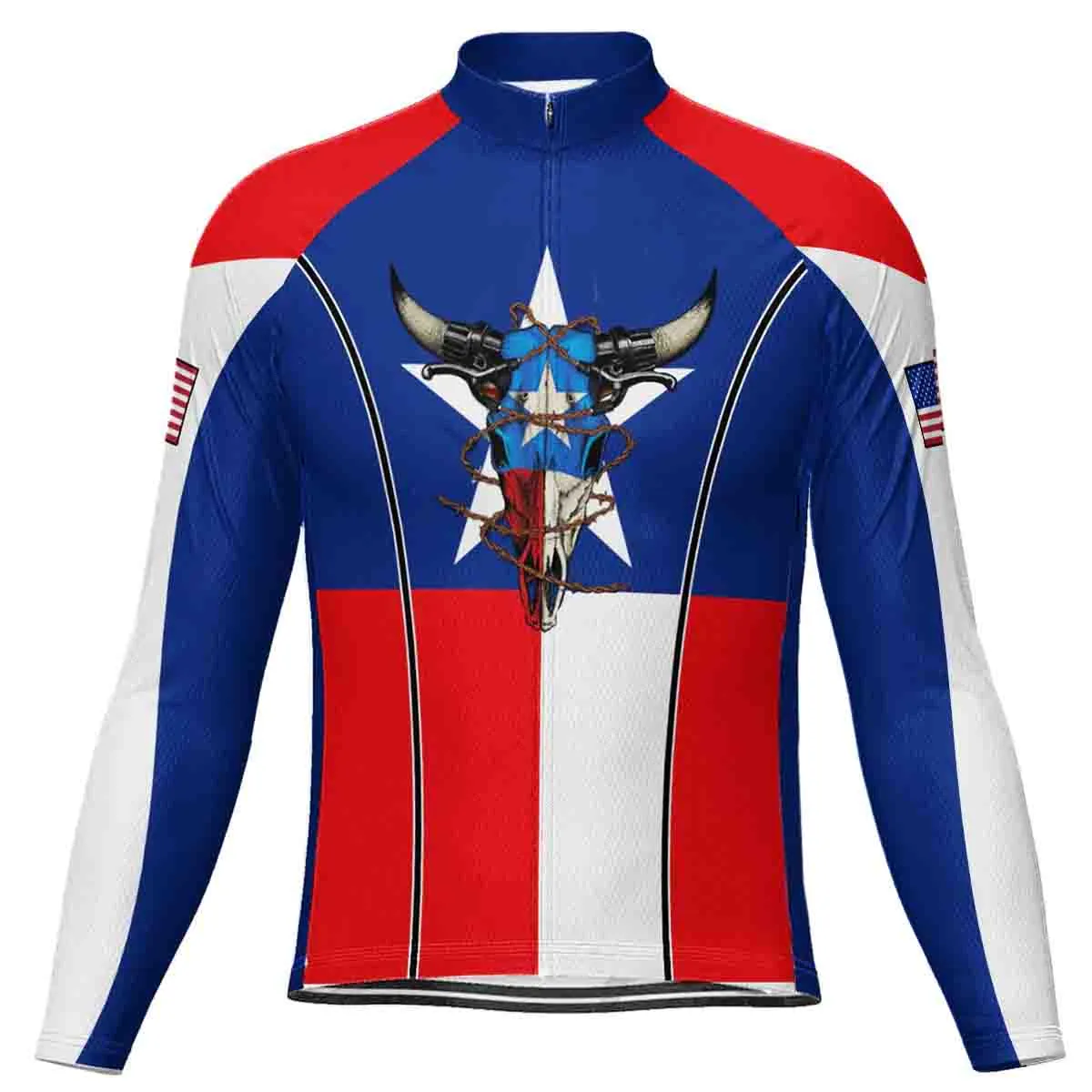Customized Texas Long Sleeve Cycling Jersey for Men