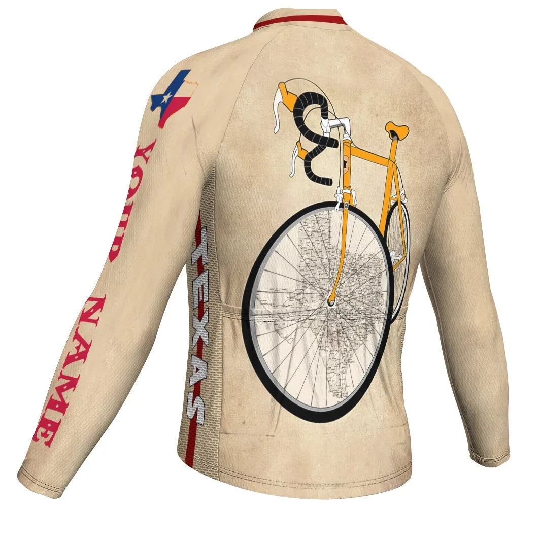 Customized Texas Long Sleeve Cycling Jersey for Men