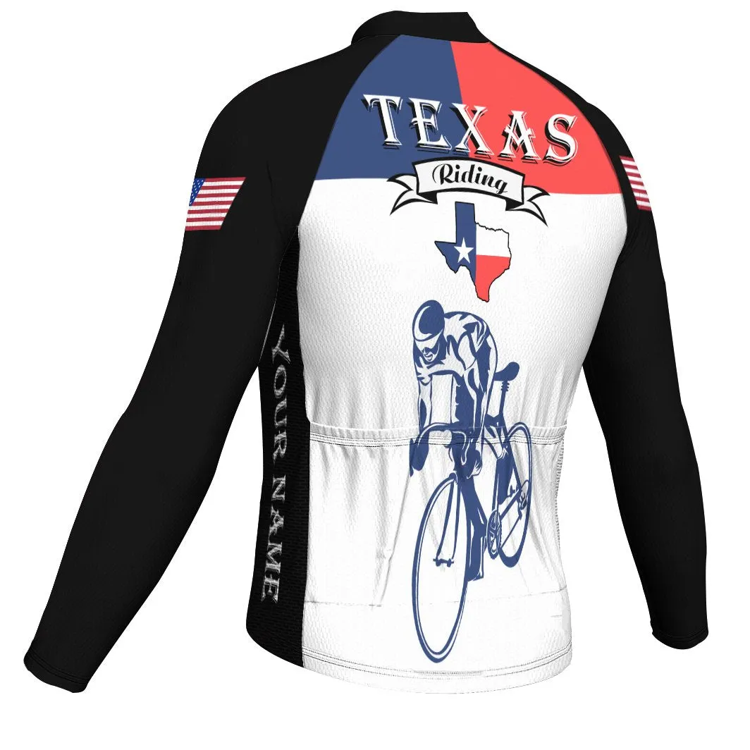 Customized Texas Long Sleeve Cycling Jersey for Men