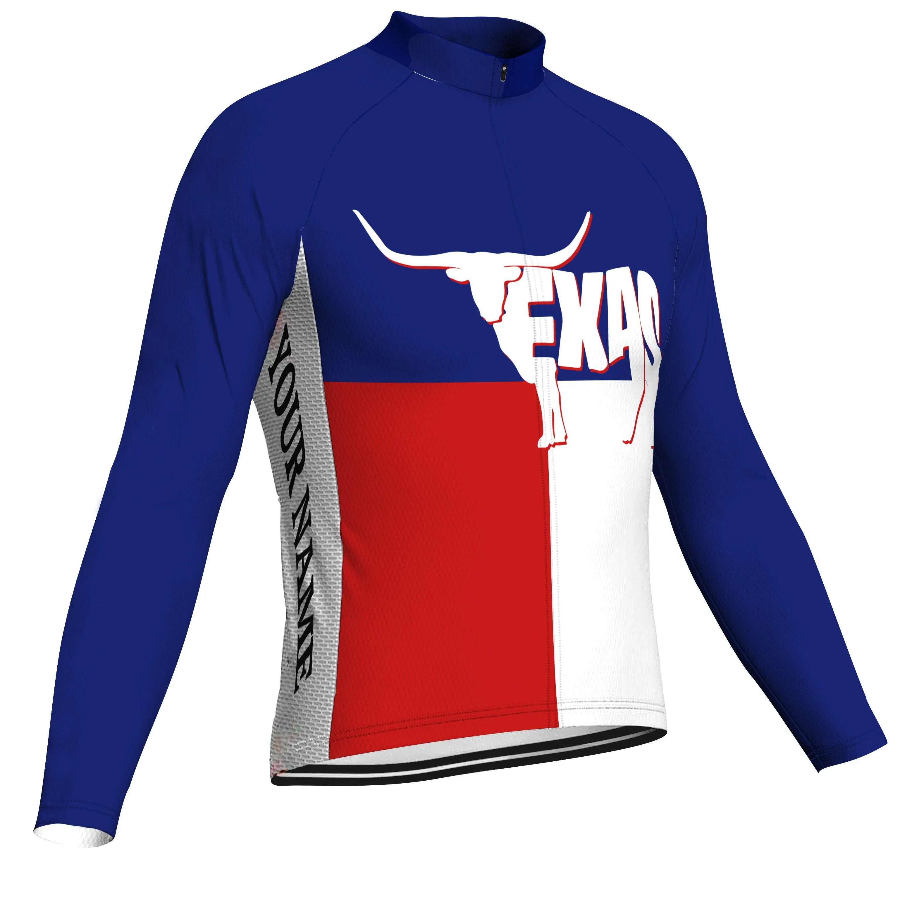 Customized Texas Long Sleeve Cycling Jersey for Men