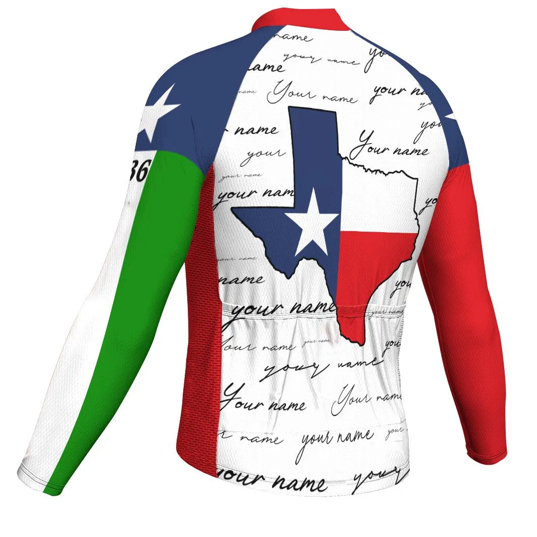 Customized Texas Long Sleeve Cycling Jersey for Men