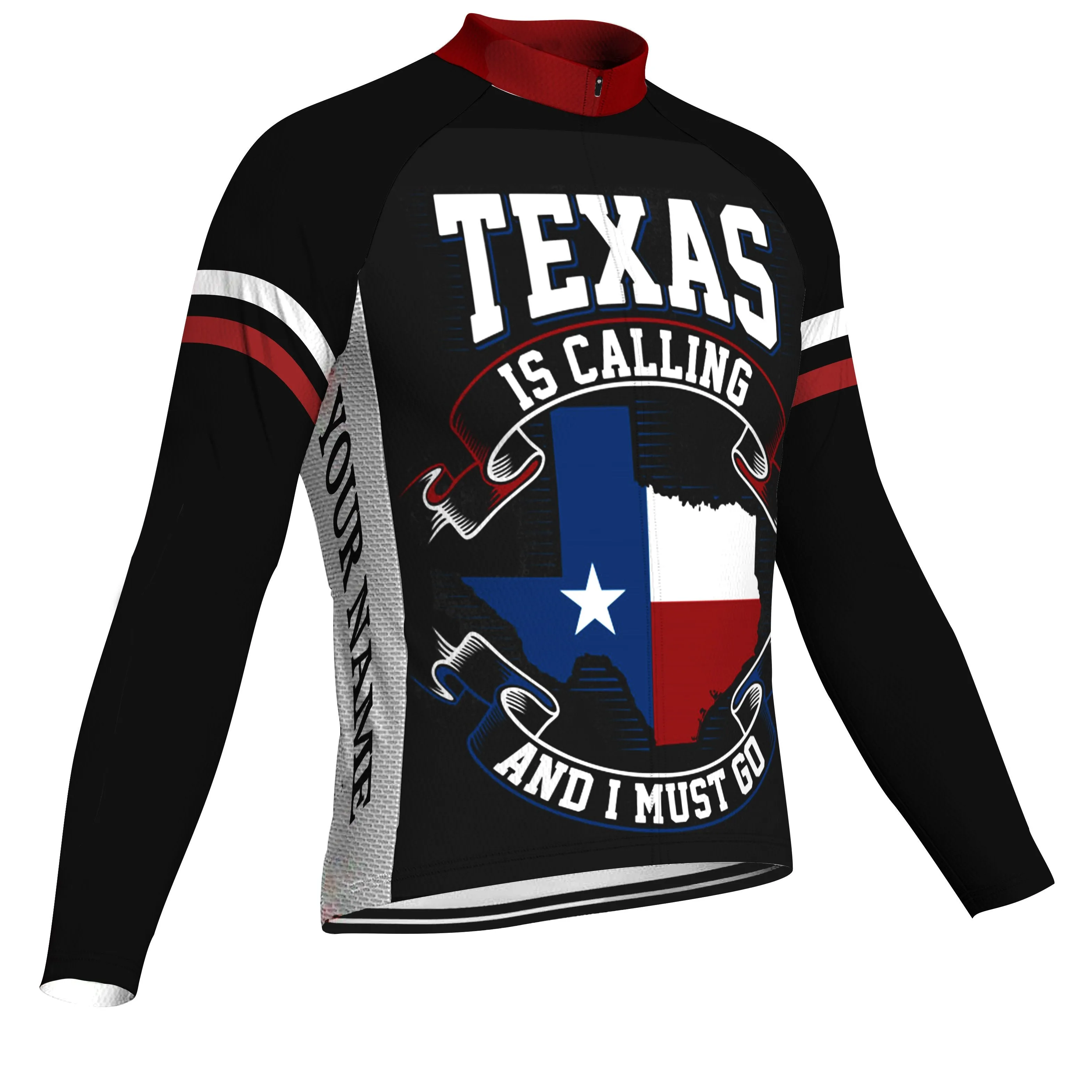 Customized Texas Long Sleeve Cycling Jersey for Men