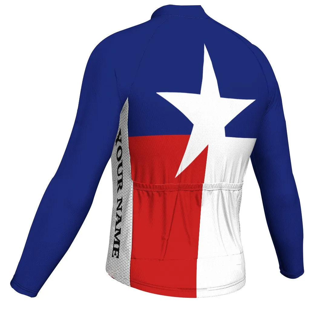 Customized Texas Long Sleeve Cycling Jersey for Men