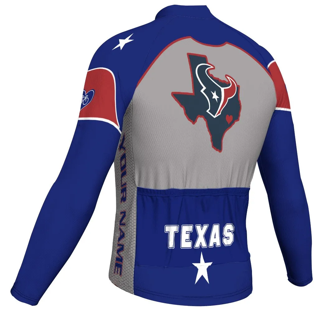 Customized Texas Long Sleeve Cycling Jersey for Men