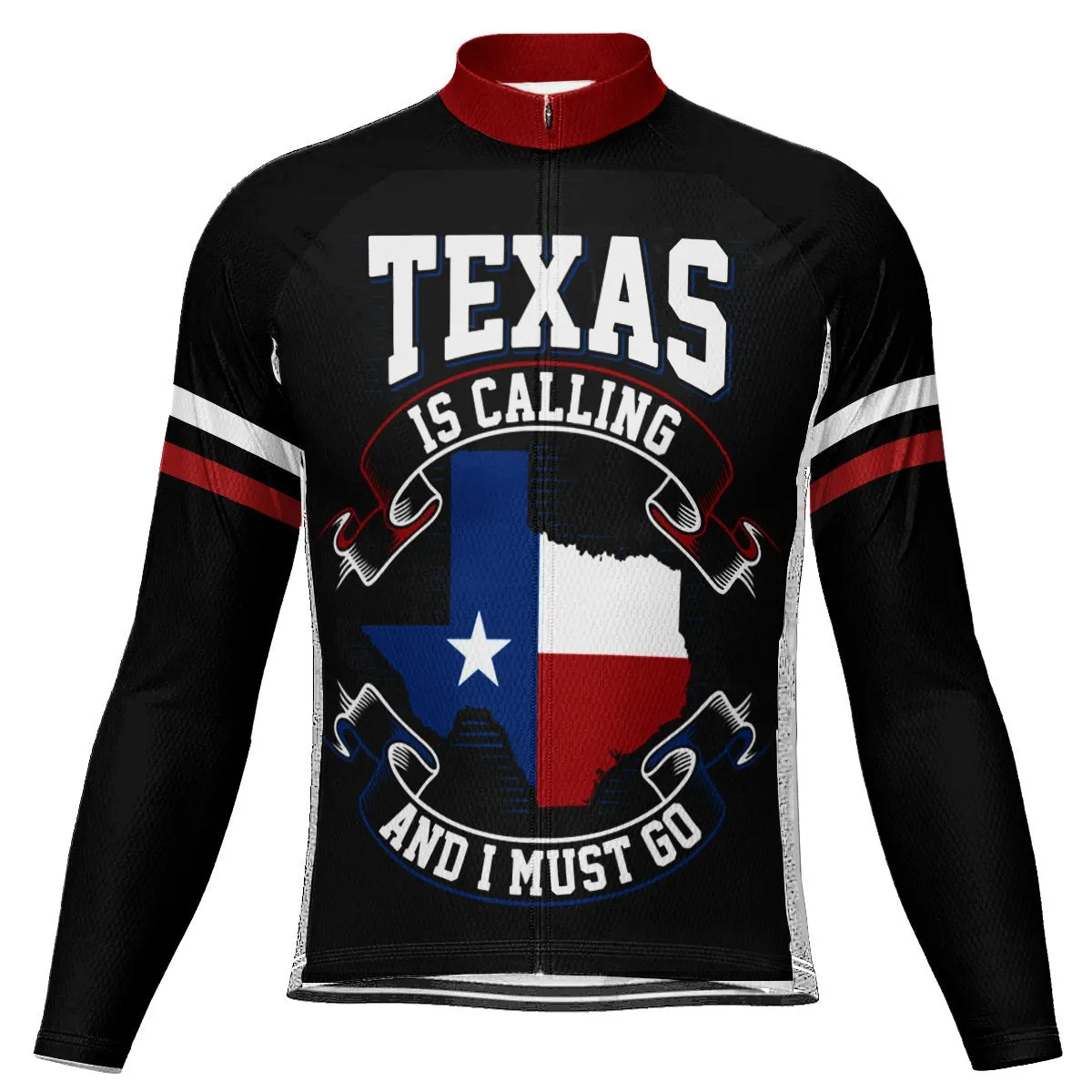 Customized Texas Long Sleeve Cycling Jersey for Men