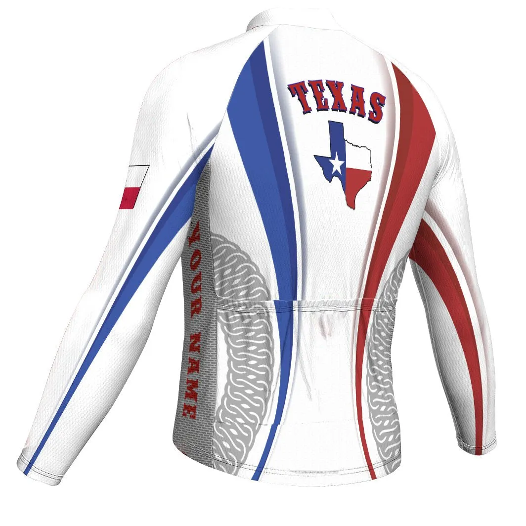 Customized Texas Long Sleeve Cycling Jersey for Men