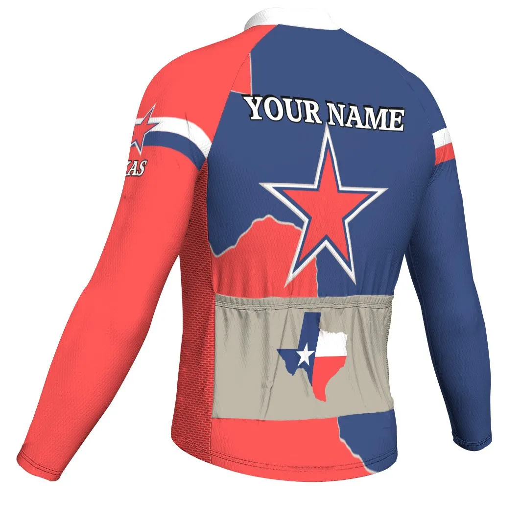 Customized Texas Long Sleeve Cycling Jersey for Men