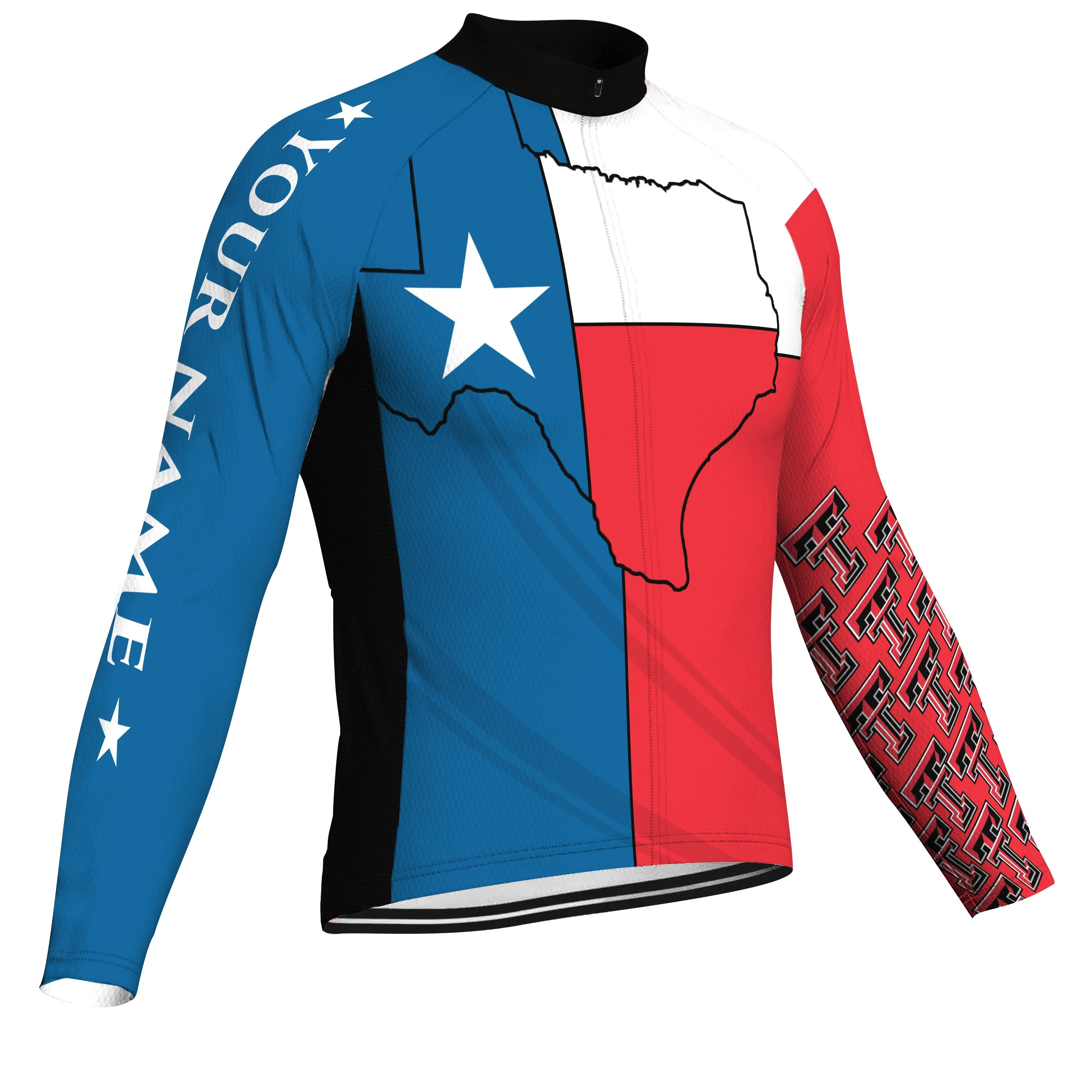 Customized Texas Long Sleeve Cycling Jersey for Men