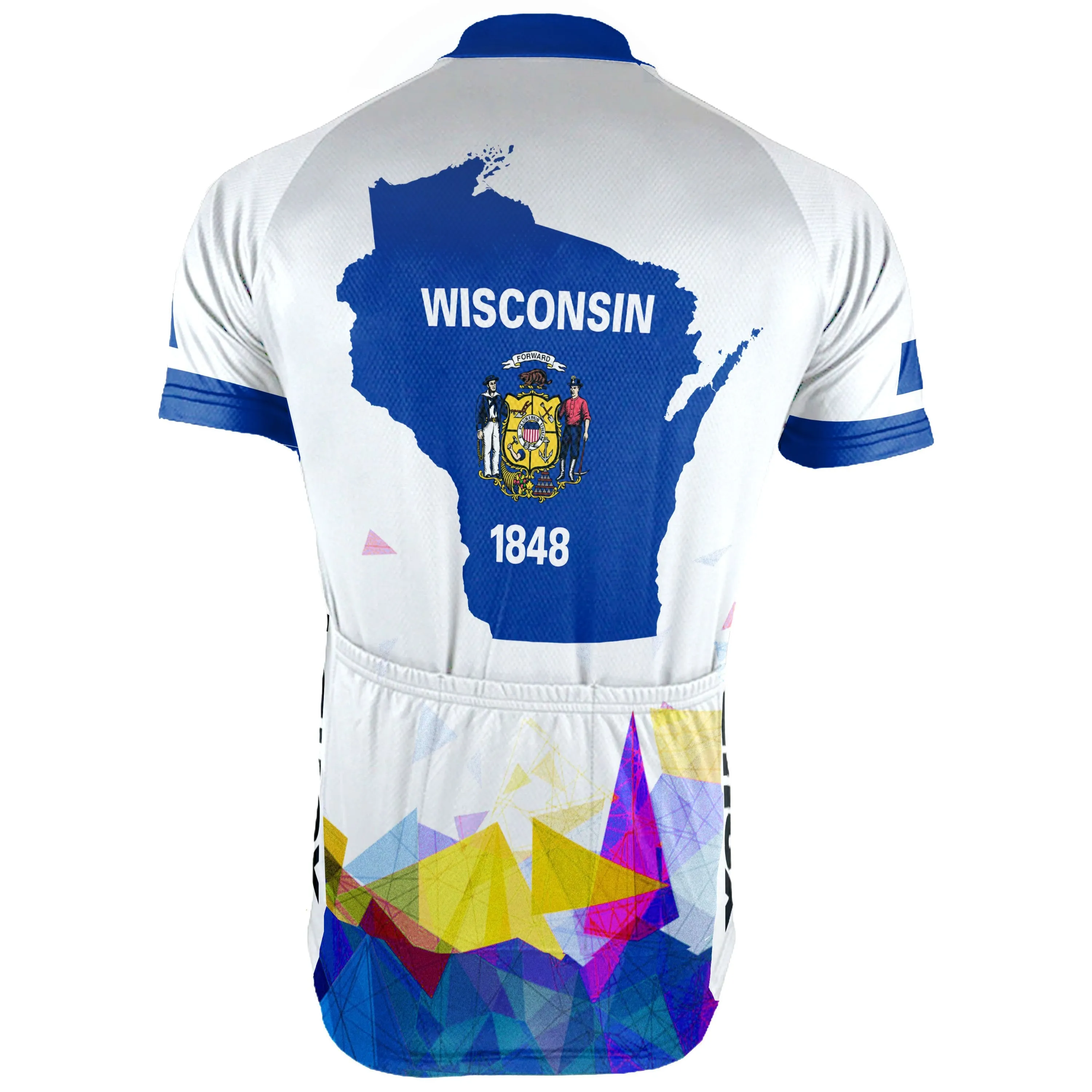 Customized Wisconsin Short Sleeve Cycling Jersey for Men